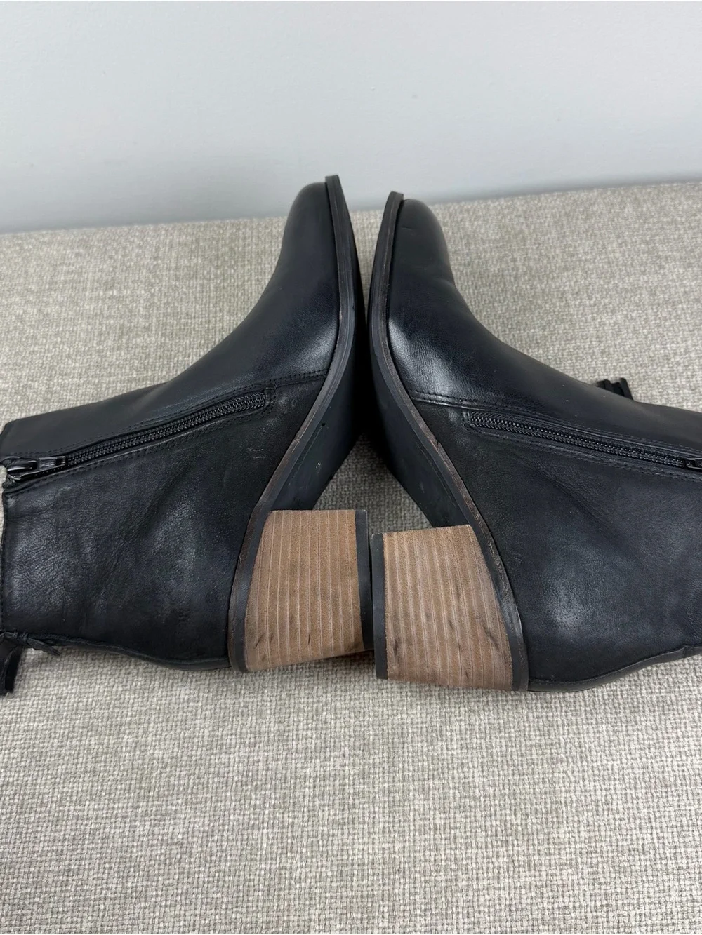 Crevo Autumn Tassel Leather Ankle Boot Ankle Booties Black Boho Fall Size 9.5